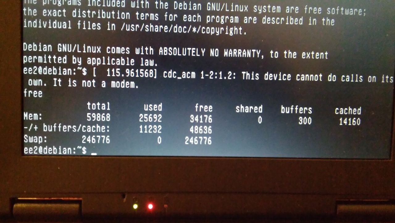 Zużycie pamięci - Debian