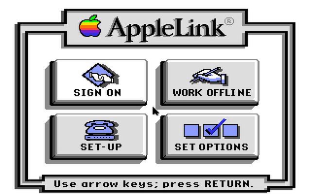 AppleLink - screen z Apple GS.