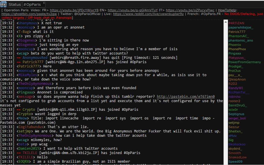 #opparis, czyli walka z Kalifatem na IRC-u