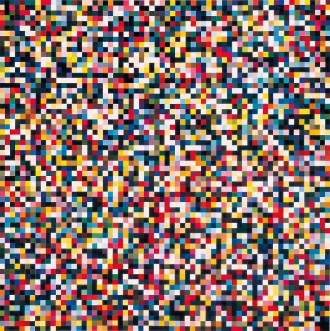Podpis: Gerhard Richter, 4096 Farben, 1974, 254 x 254 cm, akryl
