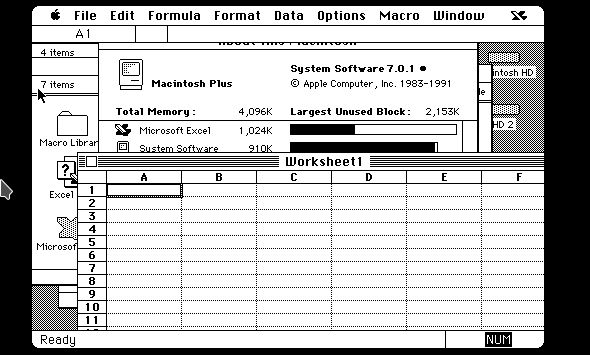 Microsoft Excel w klasycznym Mac OS-ie – Apple było zawsze ważną platformą dla Microsoftu