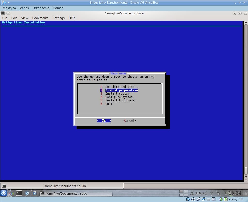 Bridge Linux: Instalacja – część II