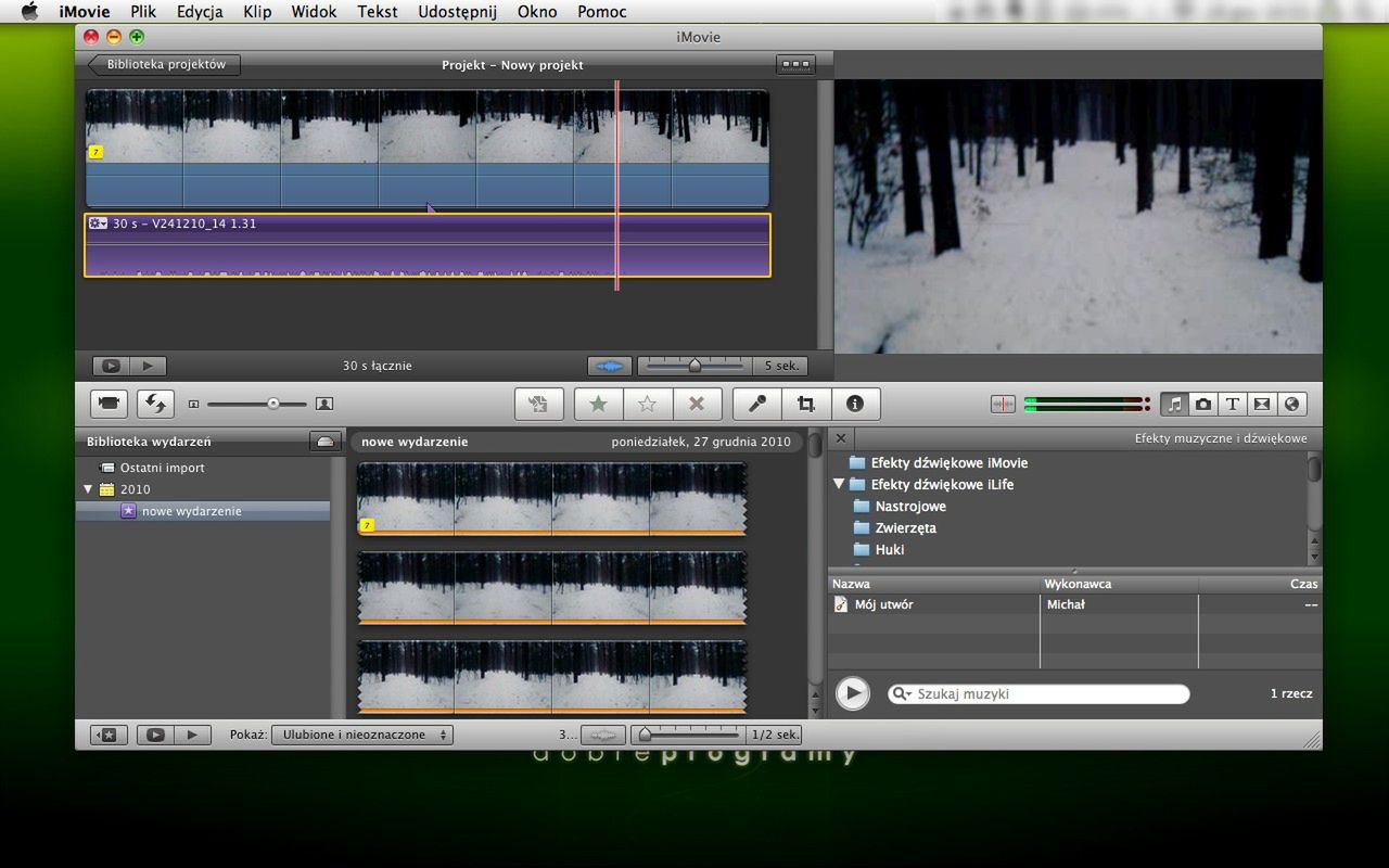Edycja ścieżki dźwiękowej