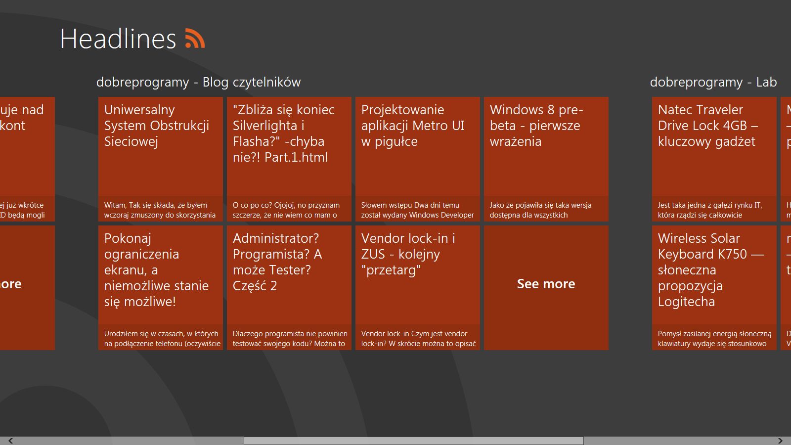 ...i do czytania RSSów