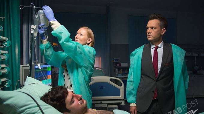 Na dobre i na złe odcinek 610, Grzegorz Daukszewicz (Adam Krajewski), Katarzyna Dąbrowska (Wiktoria Consalida), Michał Żebrowski (Andrzej Falkowicz), fot. Facebook