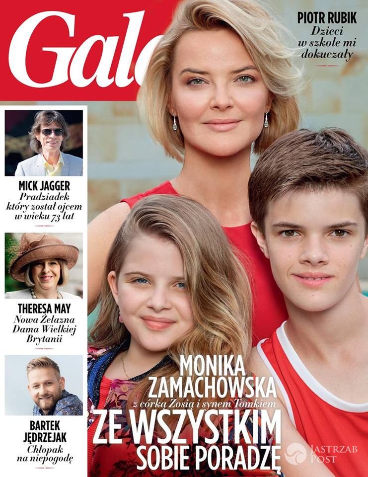 Monika Zamachowska z dziećmi na okładce "Gali"