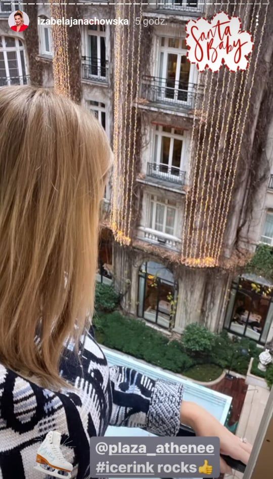 Izabela Janachowska z mężem w Paryżu
