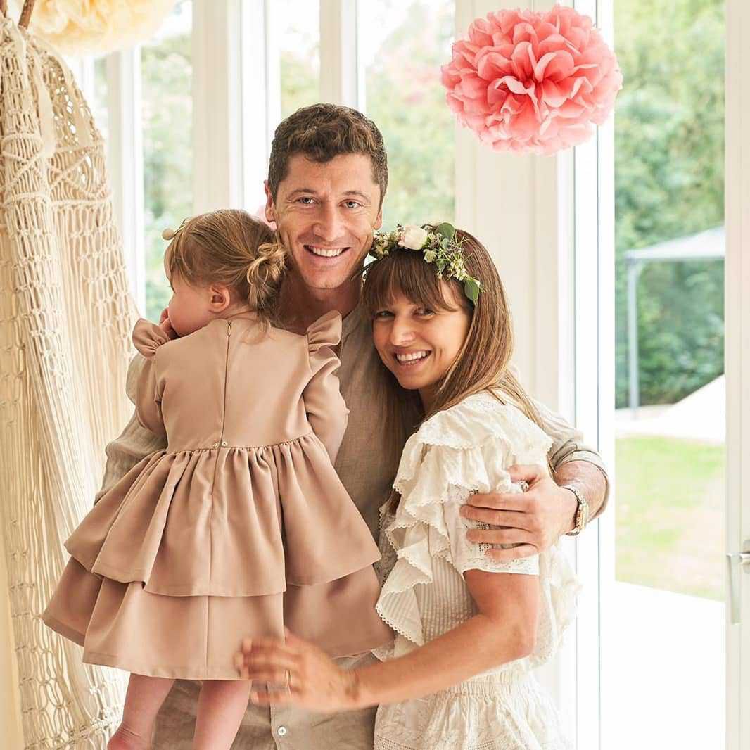 Anna Lewandowska , Robert Lewandowski - 2 urodziny Klary