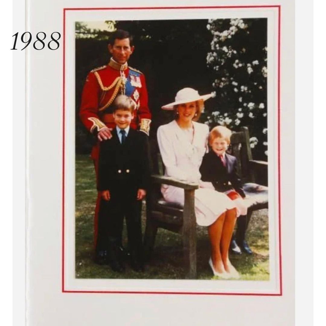 Książę Karol i księżna Diana z synami 1988 r.