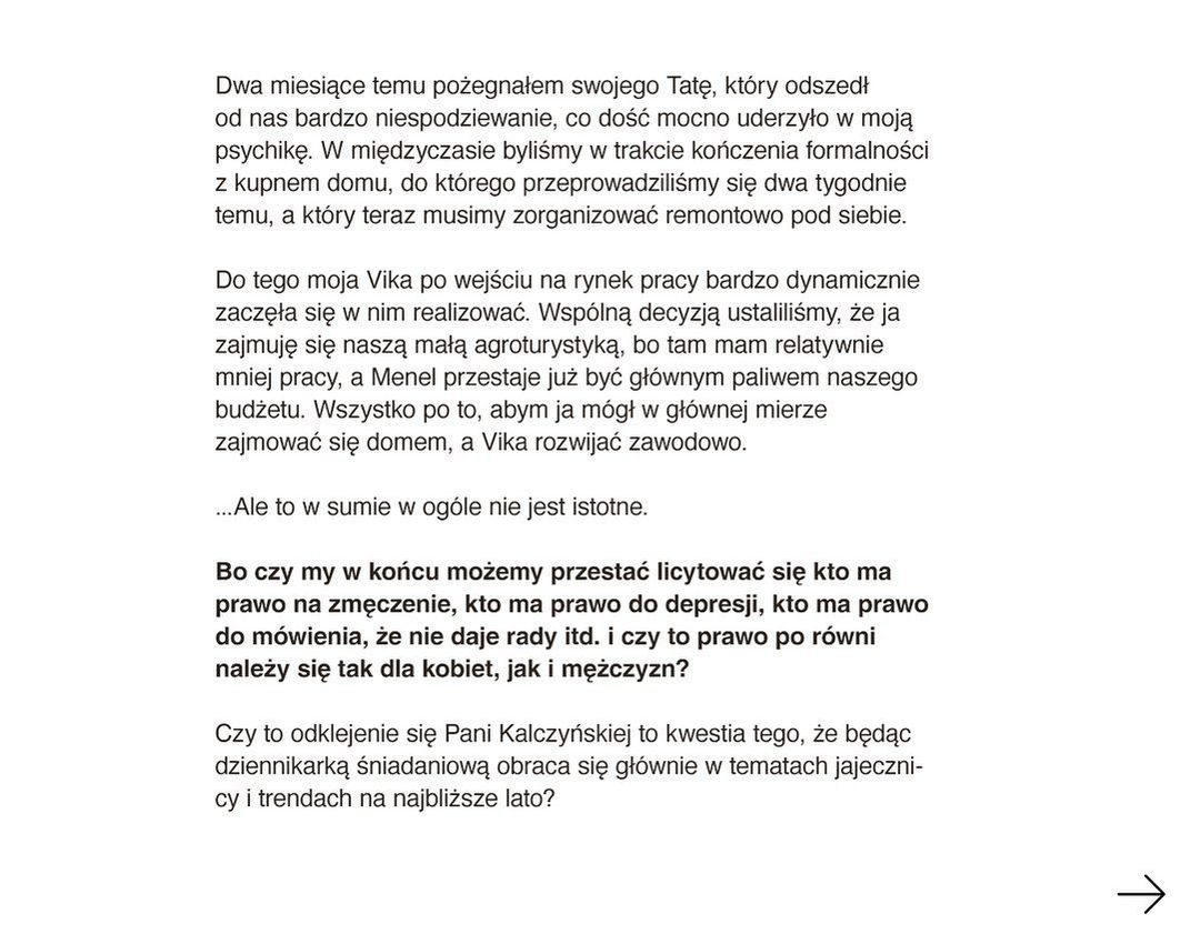 Ekskluzywny Menel odpowiada Annie Kalczyńskiej