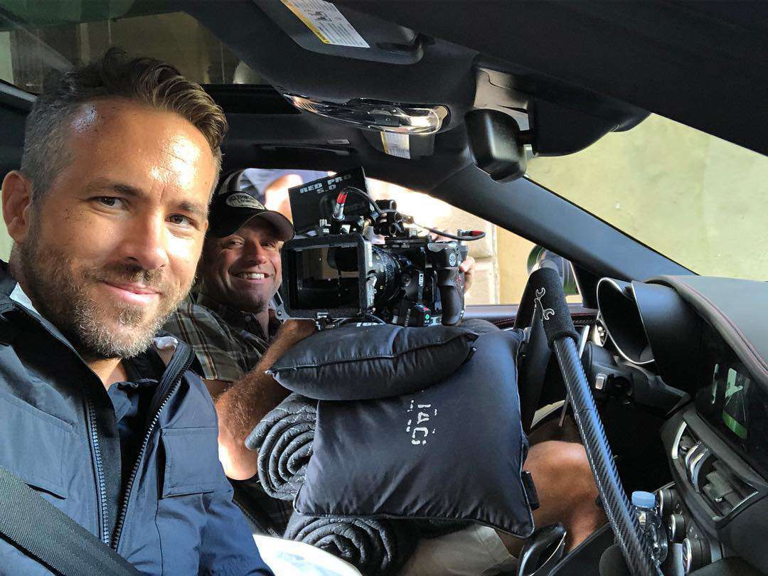 Ryan Reynolds na planie filmowym