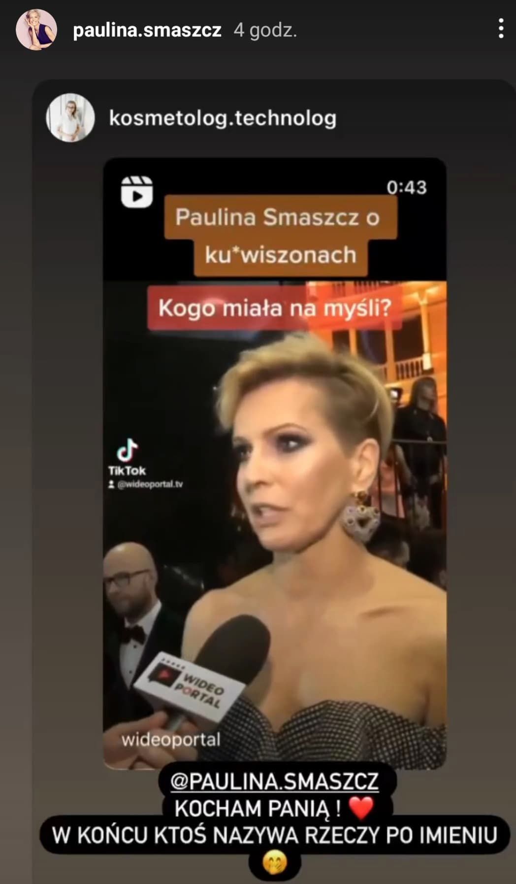 Paulina Smaszcz mówi o "ku*wiszonach"