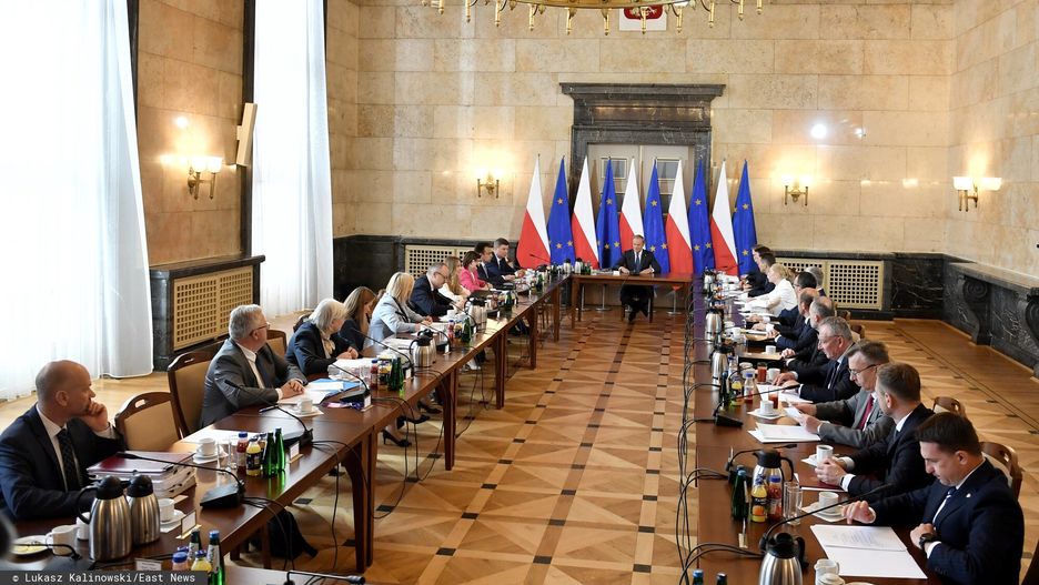Sala w Katowicach, w której odbyło się posiedzenie rządu
