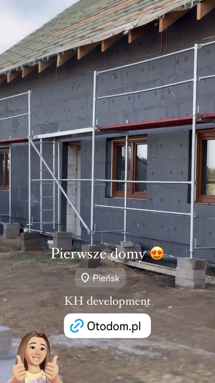 Plac budowy domów-bliźniaków
