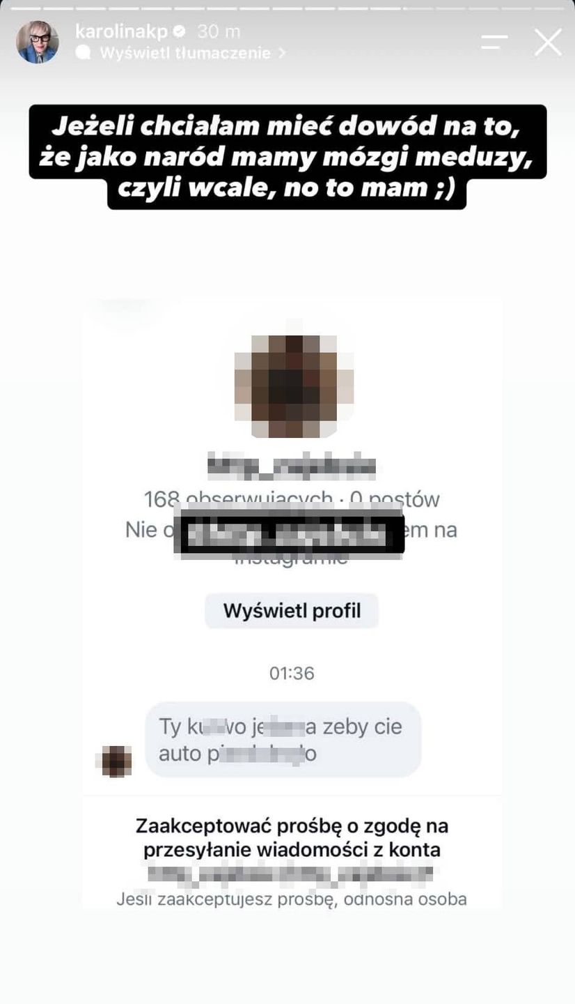 Karolina Korwin Piotrowska pokazała groźby