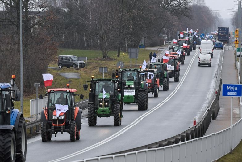 Protest rolników w woj. łódzkim (09.02.22)