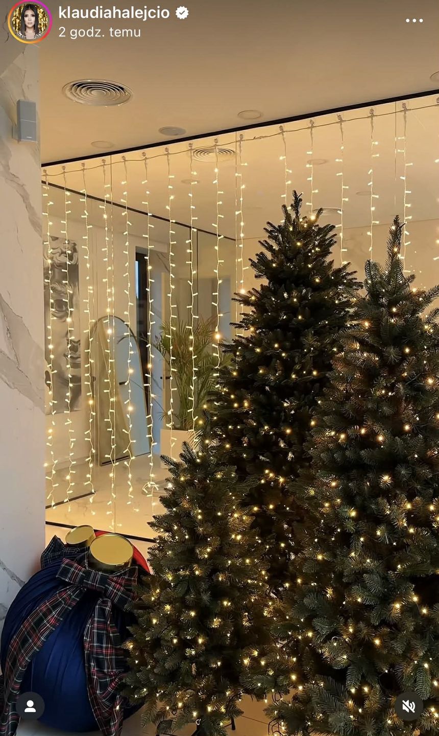 Klaudia Halejcio przystroiła willę na święta