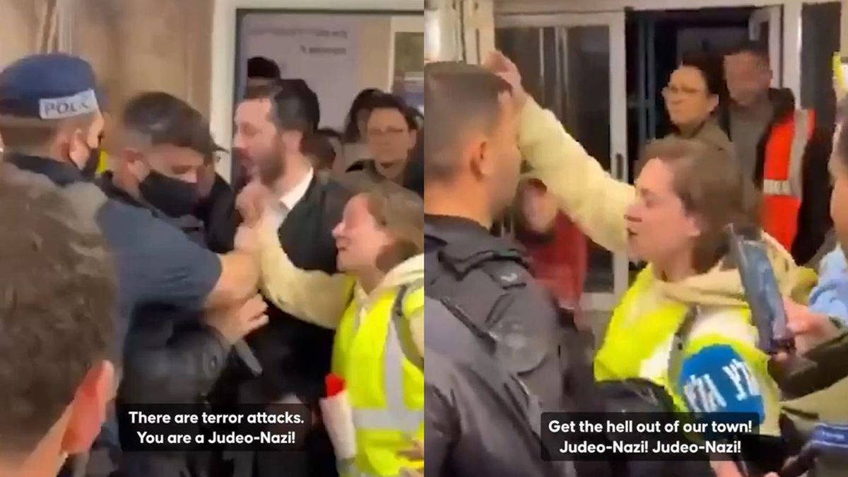 Izraelka krzyczała w stronę ministra