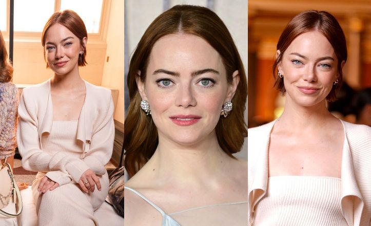 Odmieniona Emma Stone na pokazie Louis Vuitton