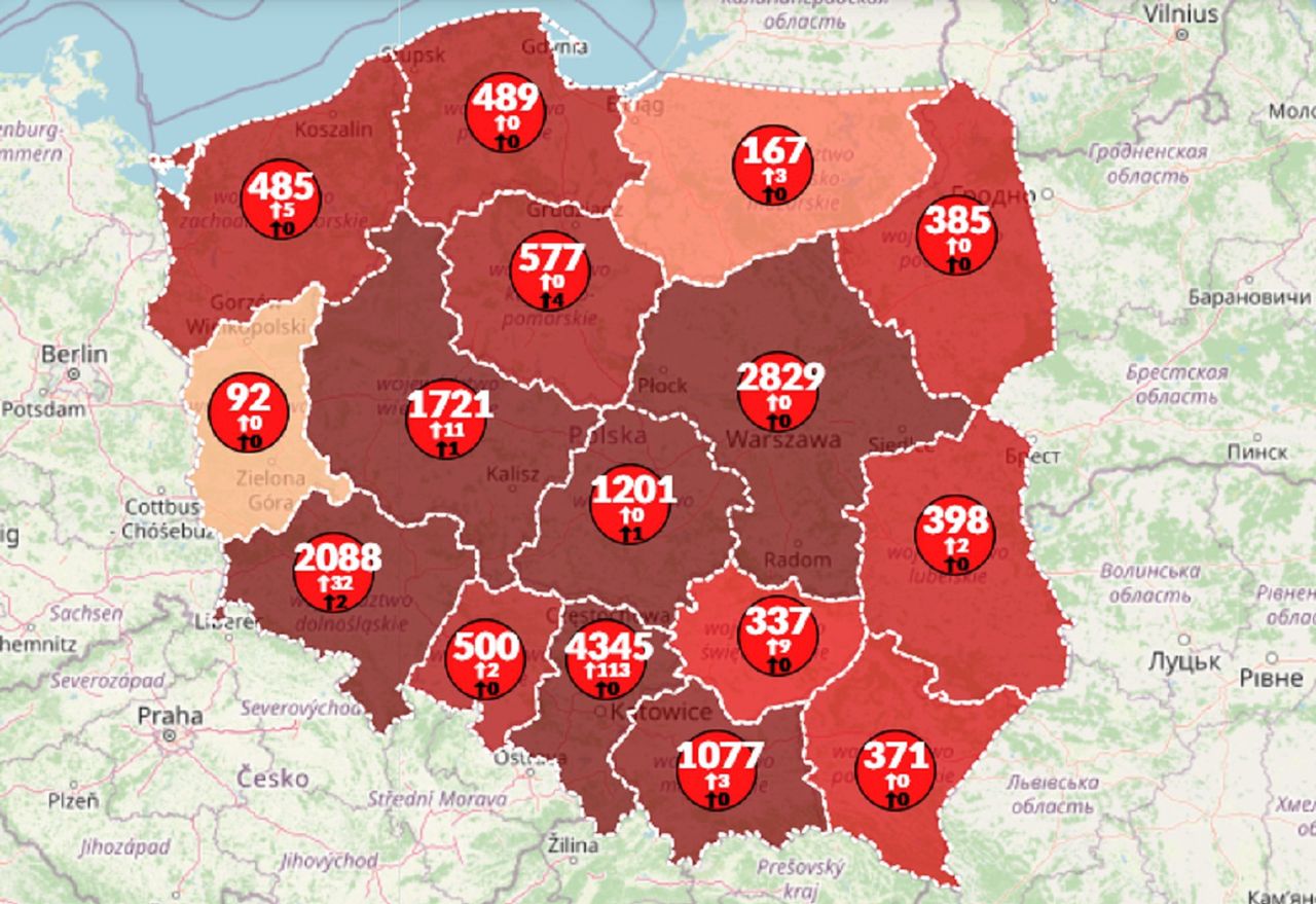 Koronawirus w Polsce. Ponad 17 tys. zarażonych. Rośnie liczba ofiar śmiertelnych [Mapa]