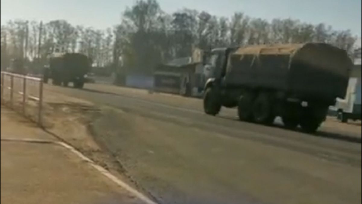 Konwój wojskowy na Białorusi