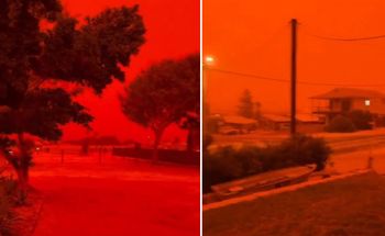 Niebo zlała "krew". Niezwykłe nagranie z Australii