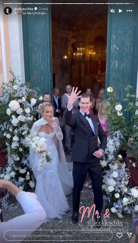 Ślub Hanny Żudziewicz i Jacka Jeschke. Tancerka miała na sobie dwie kreacje