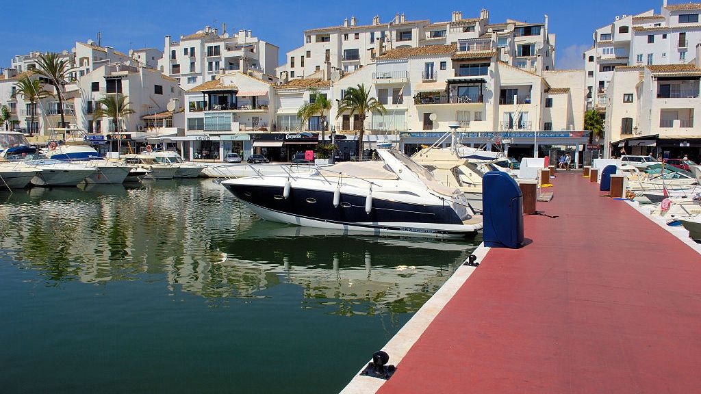 Exclusive yacht harbor of Puerto Banús, Marbella, Spain
Exclusive yacht harbor of Puerto Banus, Marbella, Costa del Sol, Malaga province, Andalusia, Spain. (Photo by: Education Images/Universal Images Group via Getty Images)
Education Images
Andalucia, Andalusia, Architecture, Boat, Boats, Building, Buildings, Built structure, Coast, Coastal, Coastal Town, Coastal Towns, Coastline, Color, Color image, Color, Costa del Sol, Daytime, Dock, Docks, Europe, Exclusive, exterior, Façade, Façades, Harbor, Harbors, Harbor, Harbors, holiday, holidays, Horizontal, House, Houses, Landmark, Landmarks, Leisure, Luxurious, Luxury, Malaga province, Marbella, Mediterranean Sea, Nobody, outdoor, outdoors, outside, Port, Ports, Puerto Banus, Resort, Resorts, sea, Spain, summer, summertime, Tourism, Travel, Travels, Upscale, vacation, vacationing, vacations, Vessel, Vessels, Wharf, Wharfs, Wharves, World locations, World travel, Yacht, Yachts