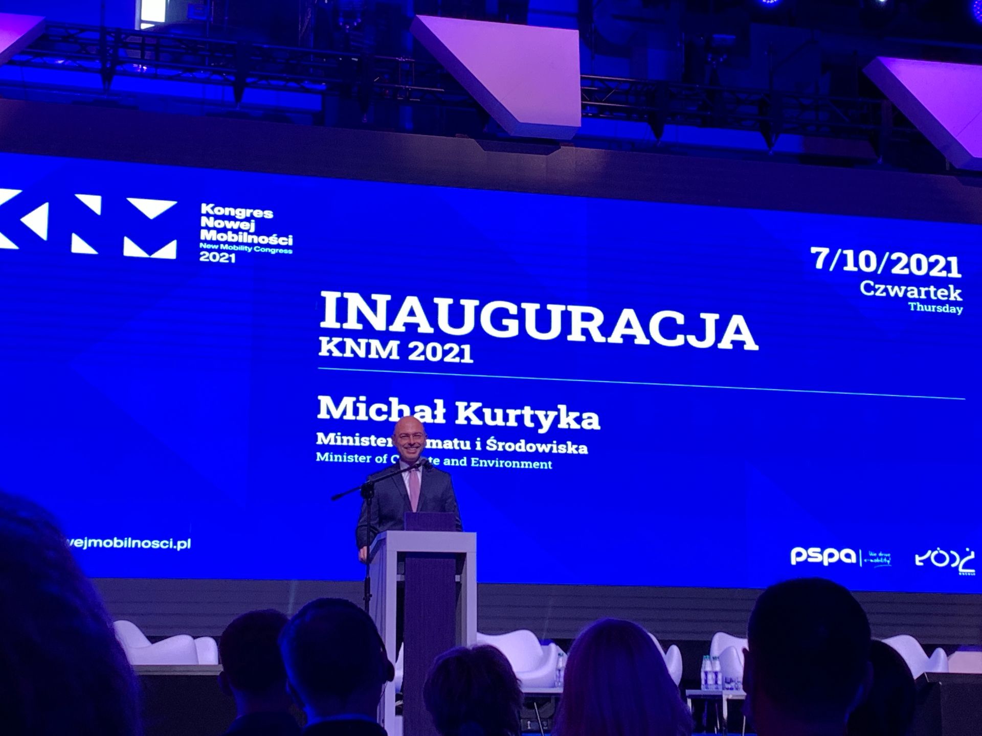 Minister Michał Kurtyka podczas Kongresu Nowej Mobilności
