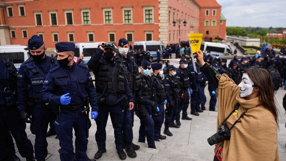 Warszawa. Policja podczas strajku przedsiębiorców