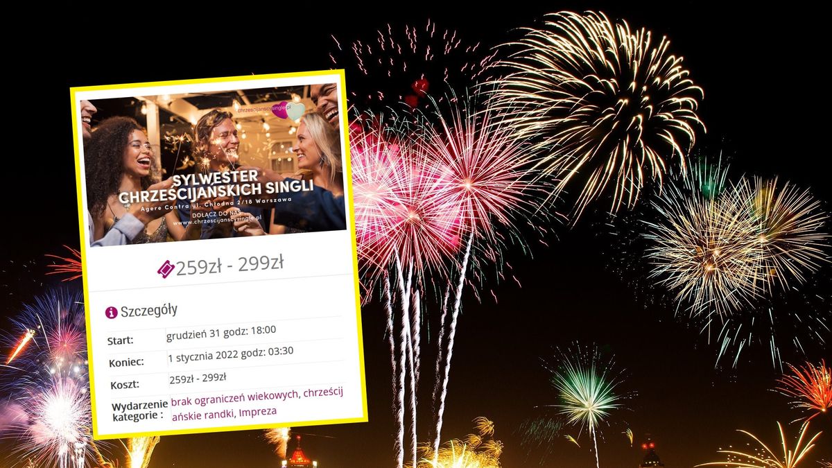 Jedna z warszawskich kawiarni organizuje w tym roku sylwestra dla chrześcijańskich singli. 
