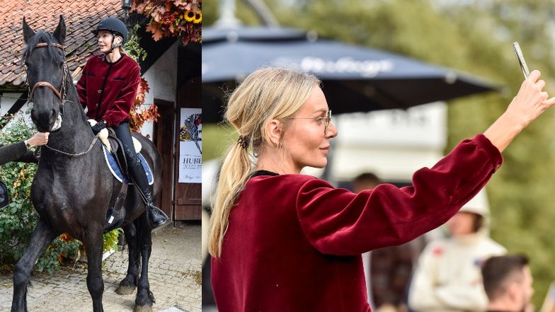 Agnieszka Woźniak-Starak świętuje "Hubertusa" w stadninie żony Piotra Kraśki (ZDJĘCIA)