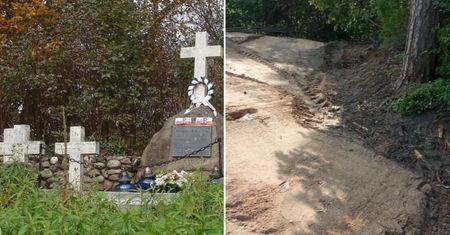 Mszczą się na grobach. Mogiły Polaków na Białorusi zrównane z ziemią