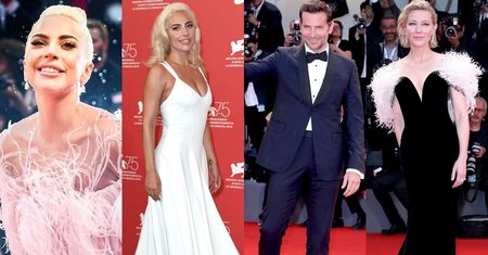 Wenecja 2018: Lady Gaga w piórach, Bradley Cooper i Cate Blanchett zachwycają na festiwalu fimowym (ZDJĘCIA)