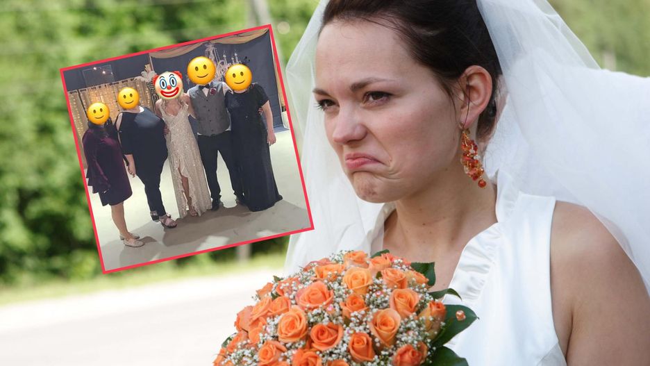 Siostra pana młodego założyła na wesele brata jasną suknię