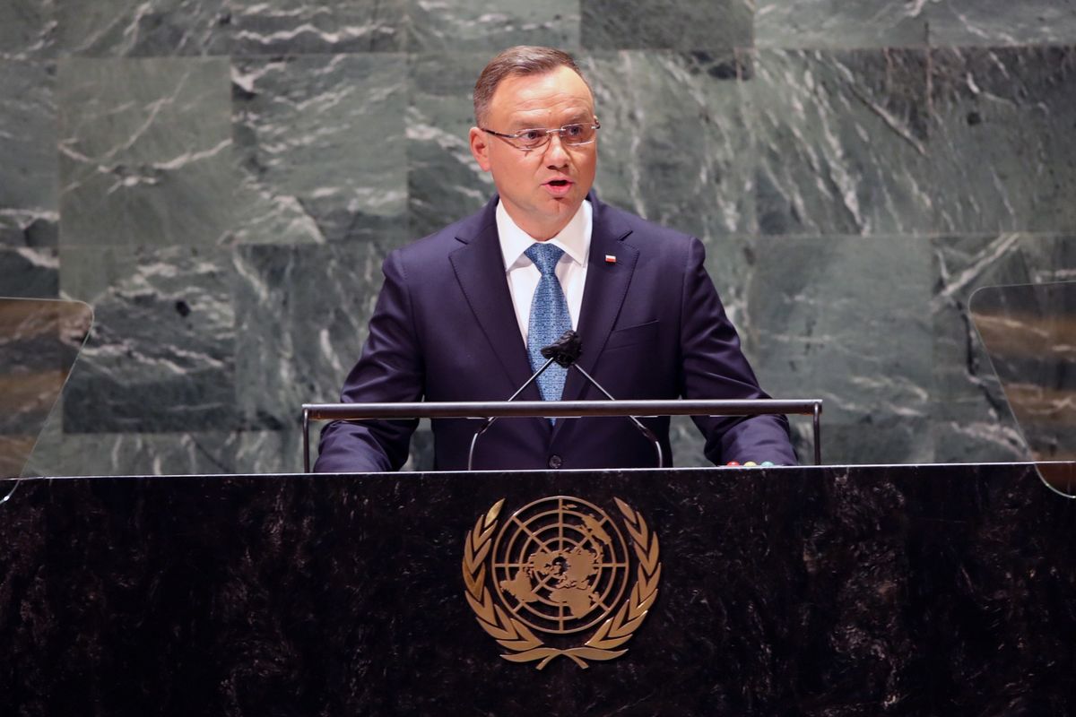 Andrzej Duda podczas 76. forum Zgromadzenia Ogólnego ONZ