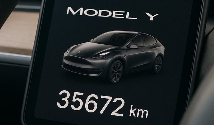 licznik kilometrów tesla