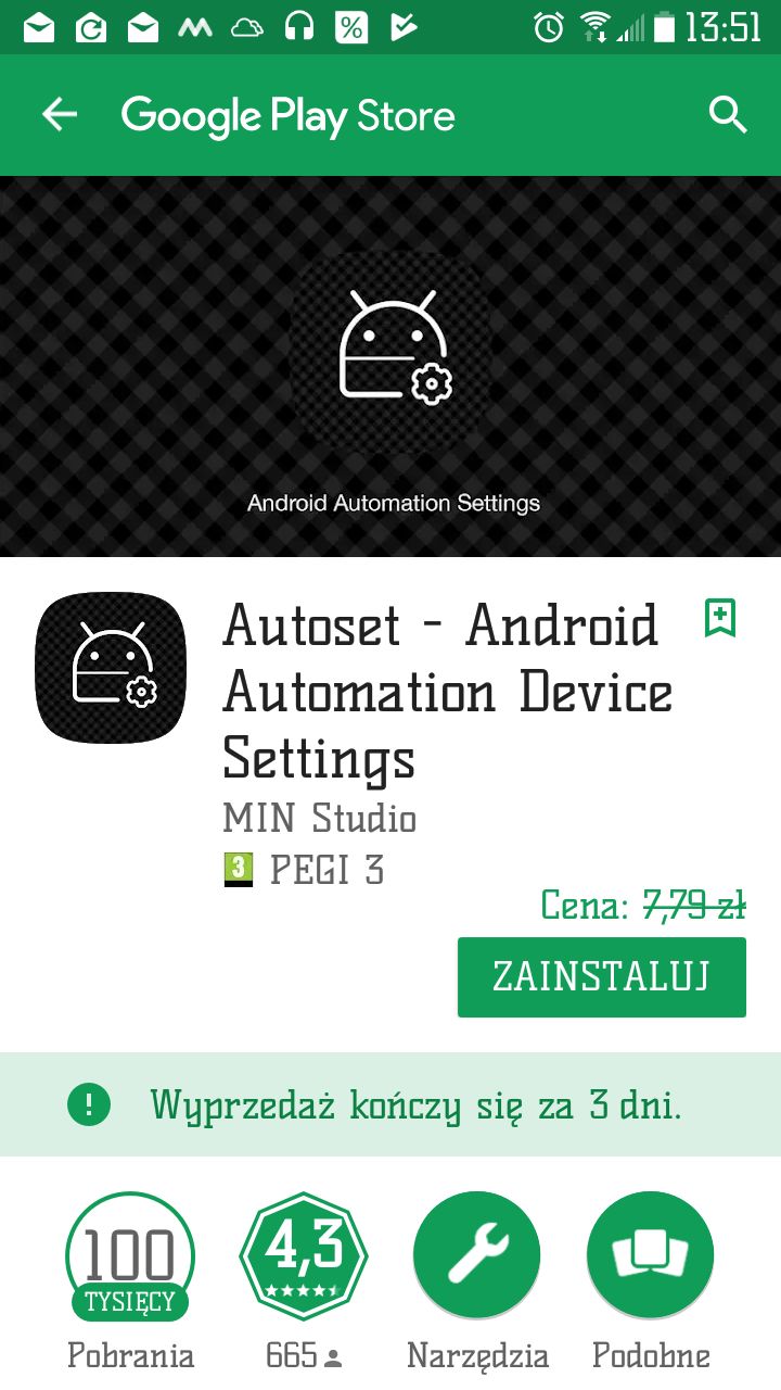 AutoSet - darmowa automatyzacja Androida (promocja trwająca przez kilka dni).