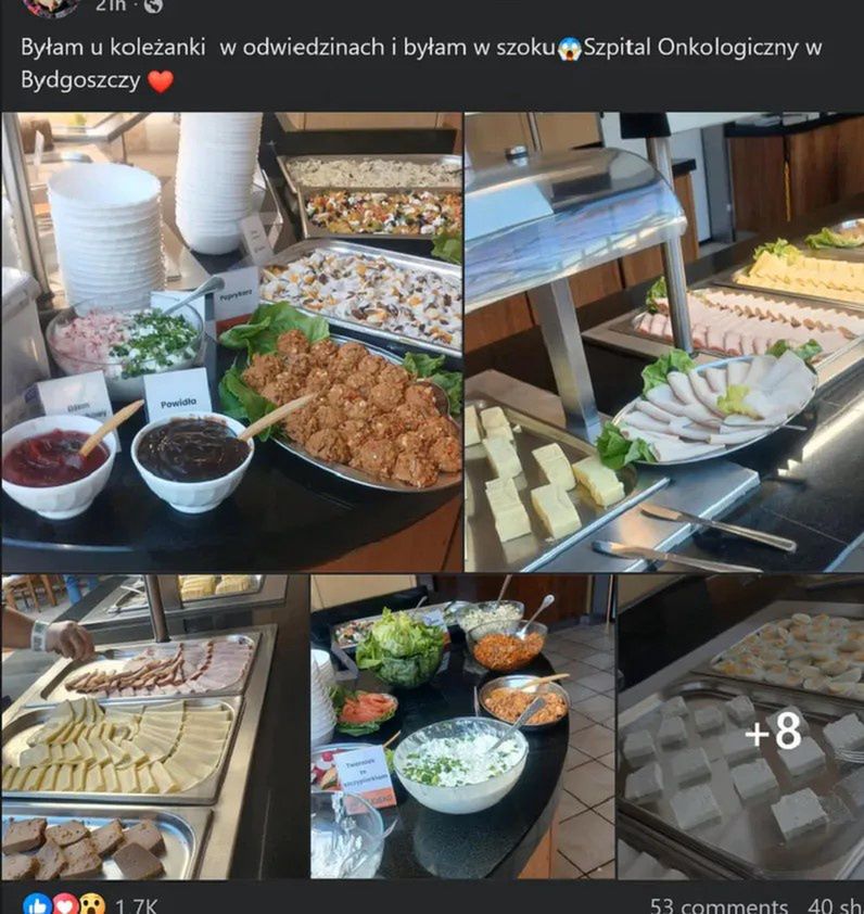 Pokazała szpitalny obiad w Bydgoszczy