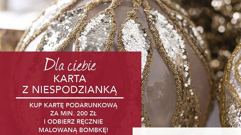 Ręcznie malowana bombka do karty upominkowej w Felicity