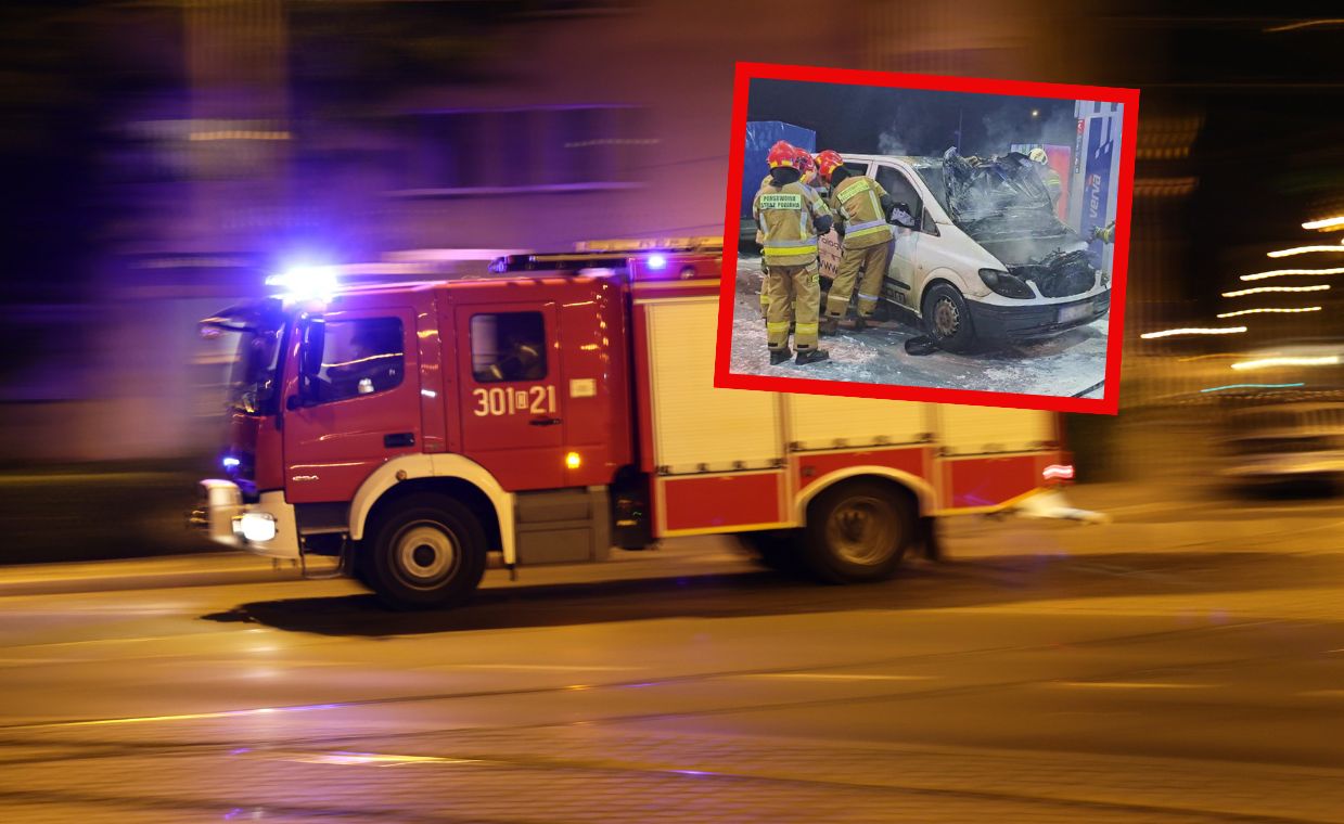 O krok od tragedii. Pożar busa na stacji benzynowej