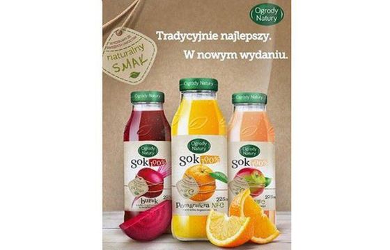 Soki Ogrody Natury z nowym logo i etykietami