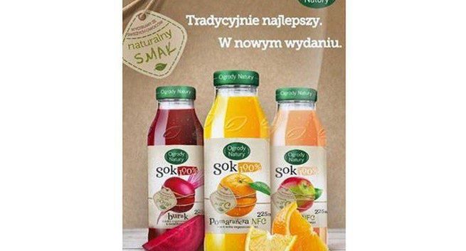 Soki Ogrody Natury z nowym logo i etykietami