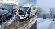 Armagedon pogodowy na drodze. Zdarzenie w Rogozinie, ślizgawka w Srebrnej [FOTO&FILM]