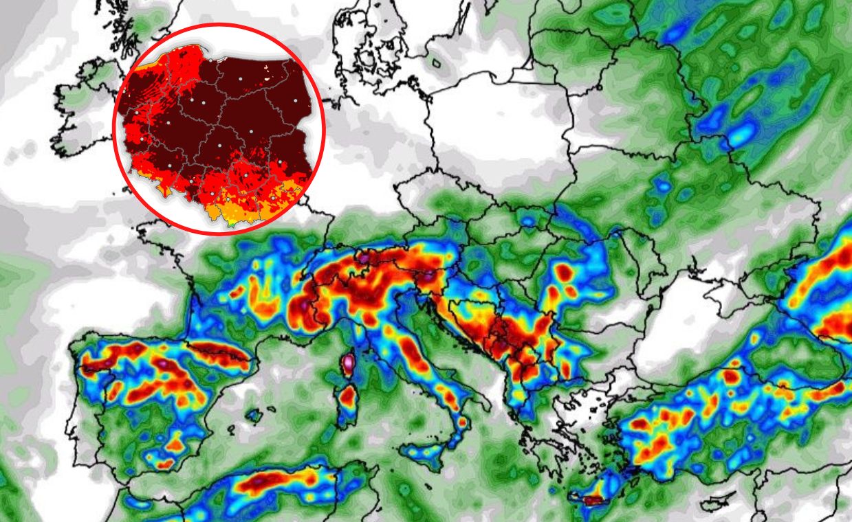 "Zagrożenie jest straszne". Niemal cała Polska "na bordowo"