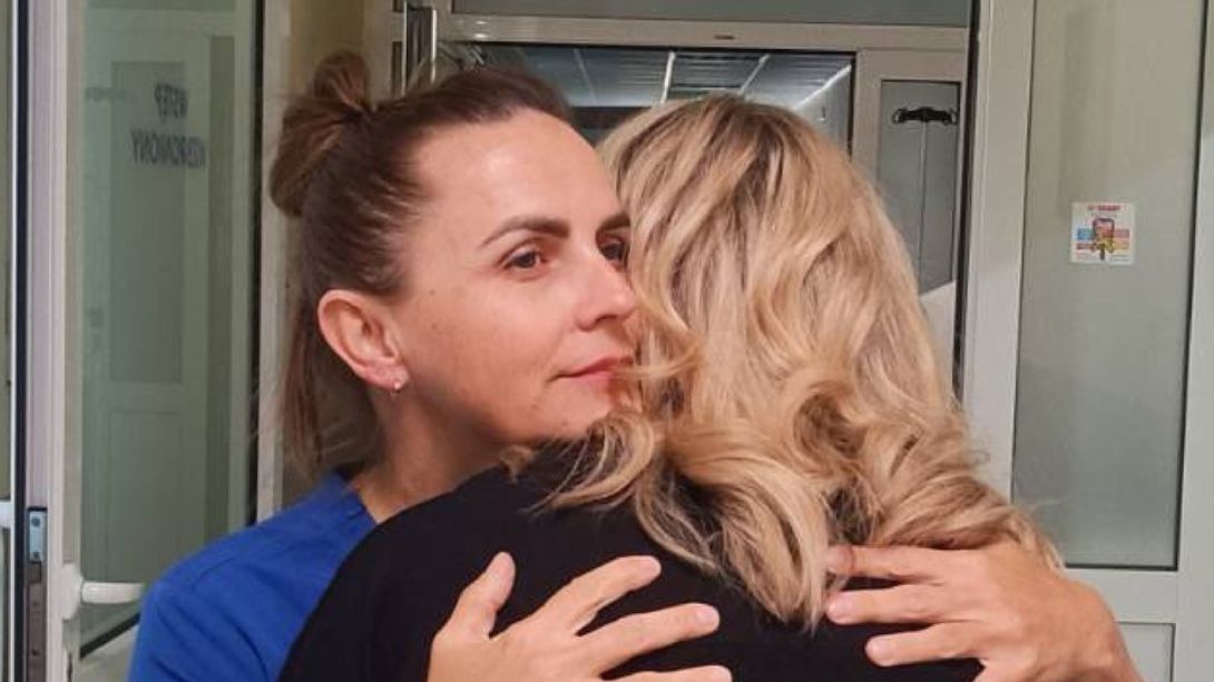 Dr Jagielska z panią Anitą