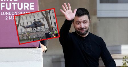 Zełenski odleciał śmigłowcem. Przywitanie u króla