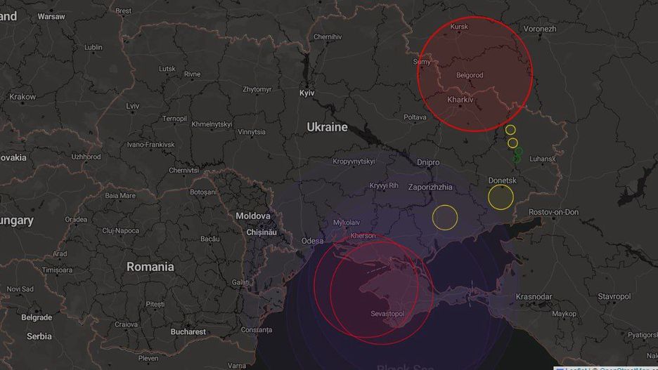 Mapa zniszczeń systemów obrony przeciwlotniczej Rosjan
