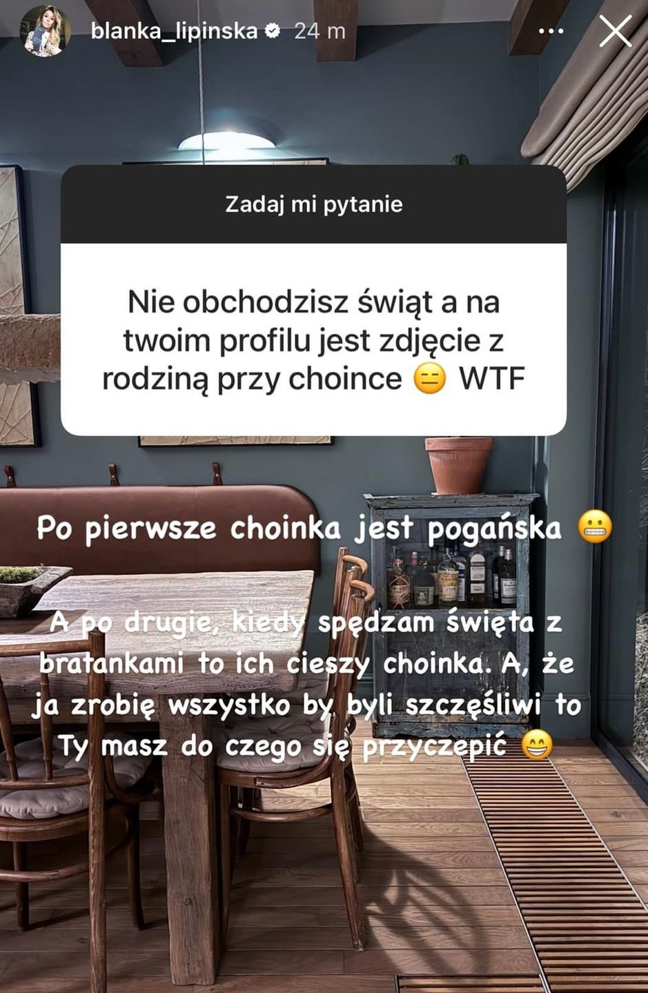 Blanka Lipińska "nie przejmuje się myciem okien dla Jezusa"