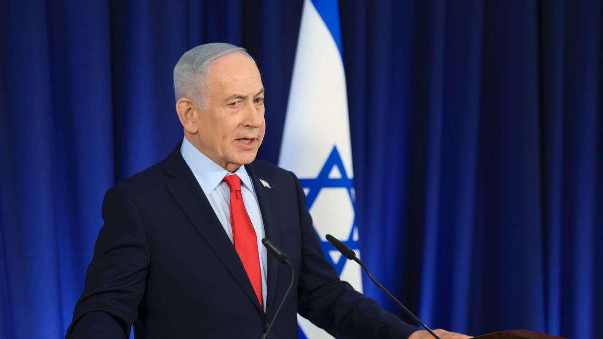 Israeli Prime Minister Benjamin Netanyahu speaks during a press conference in Jerusalem, 19 March 2026, amid the US-Israel conflict with Iran. EPA/RONEN ZVULUN / POOL Dostawca: PAP/EPA.